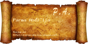 Parma Abélia névjegykártya